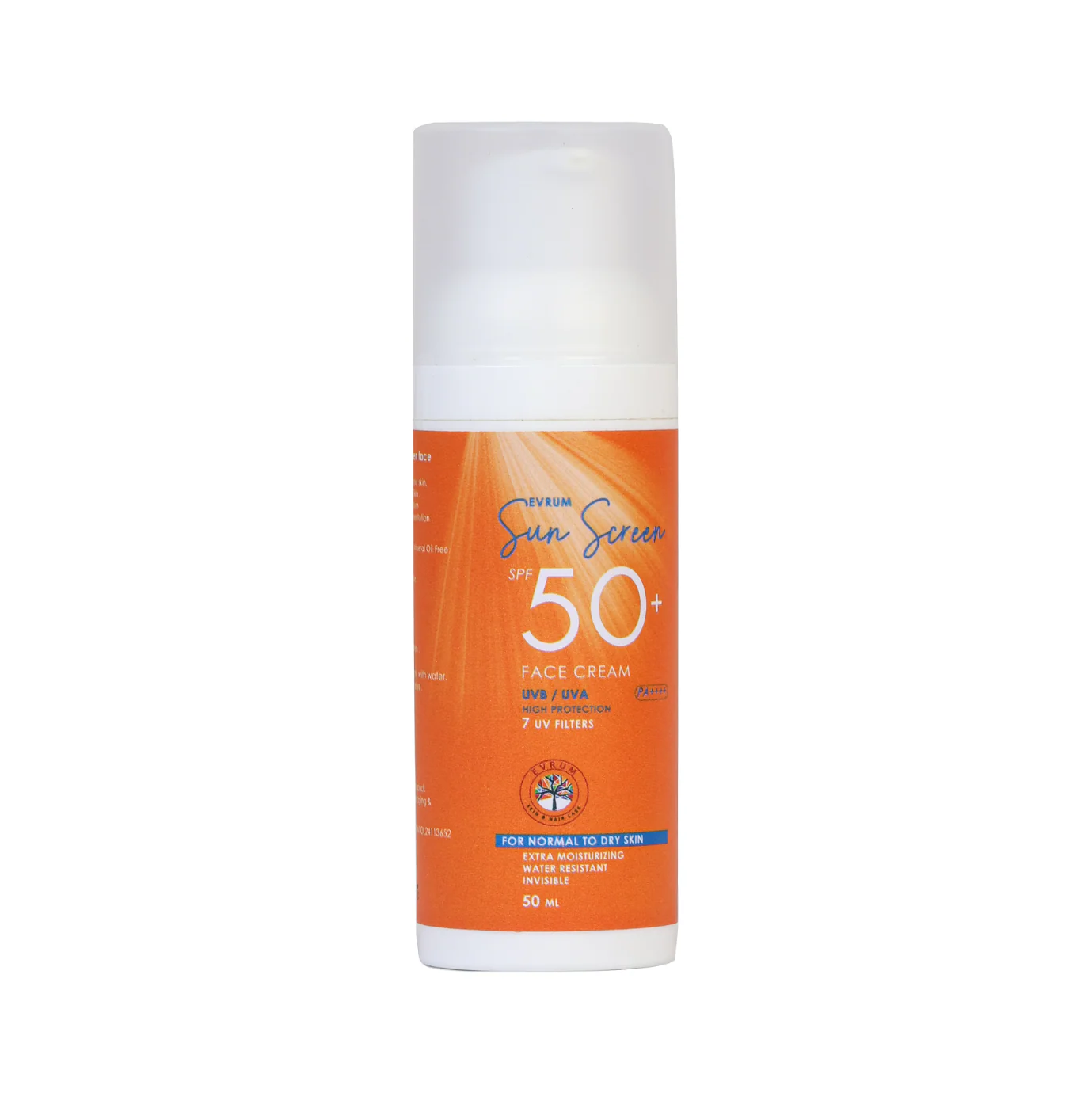 ايفرم كريم واقي شمس مرطب للبشرة الجافة والعادية SPF 50+