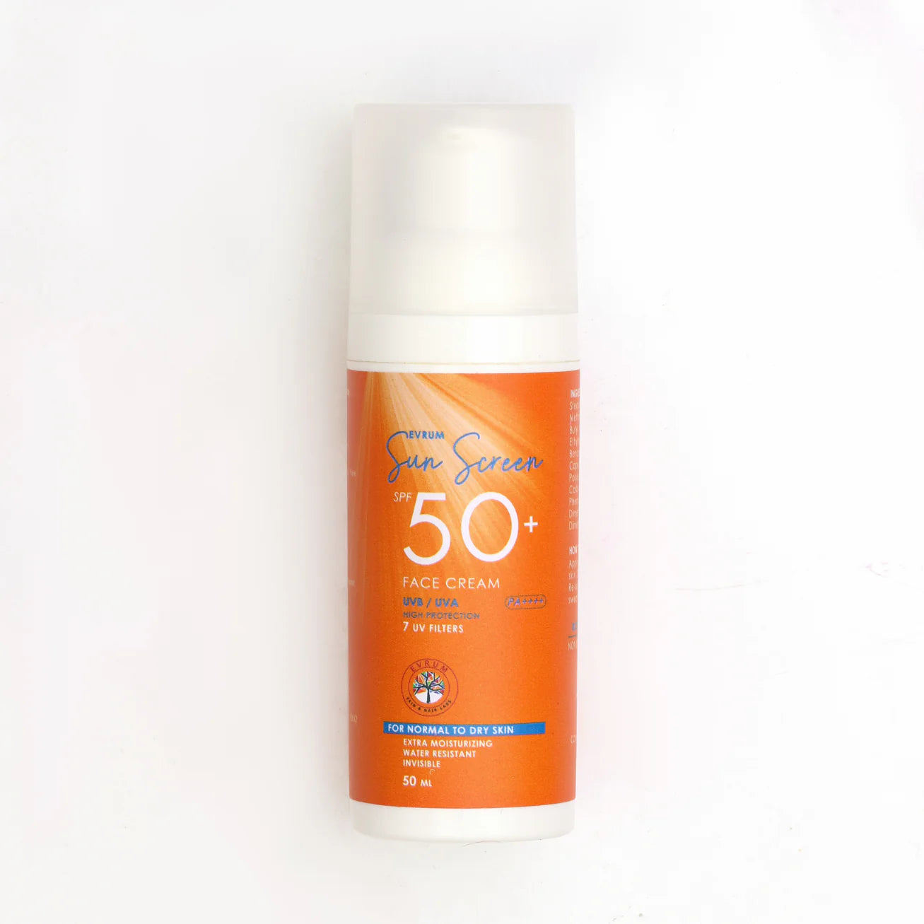 ايفرم صن بلوك للبشرة الجافة SPF 50+ سائل جاف الملمس